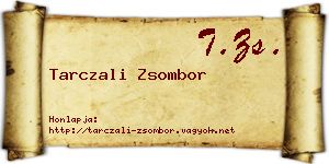 Tarczali Zsombor névjegykártya